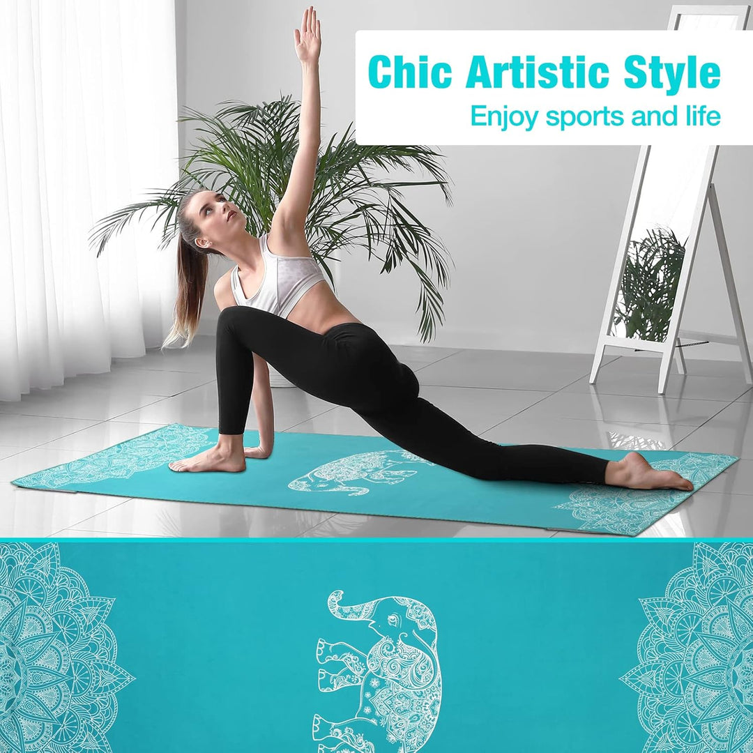 MoKo Yogamatten Handtuch, rutschfest Yoga Handtuch Auflage für Yogamatte Schweissabsorbierend Saugfä