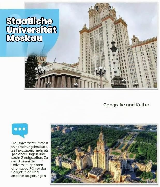 WANGE Architekturmodell zum Zusammenbauen mit Bausteinen. Staatliche Universität Moskau Lomonossow M