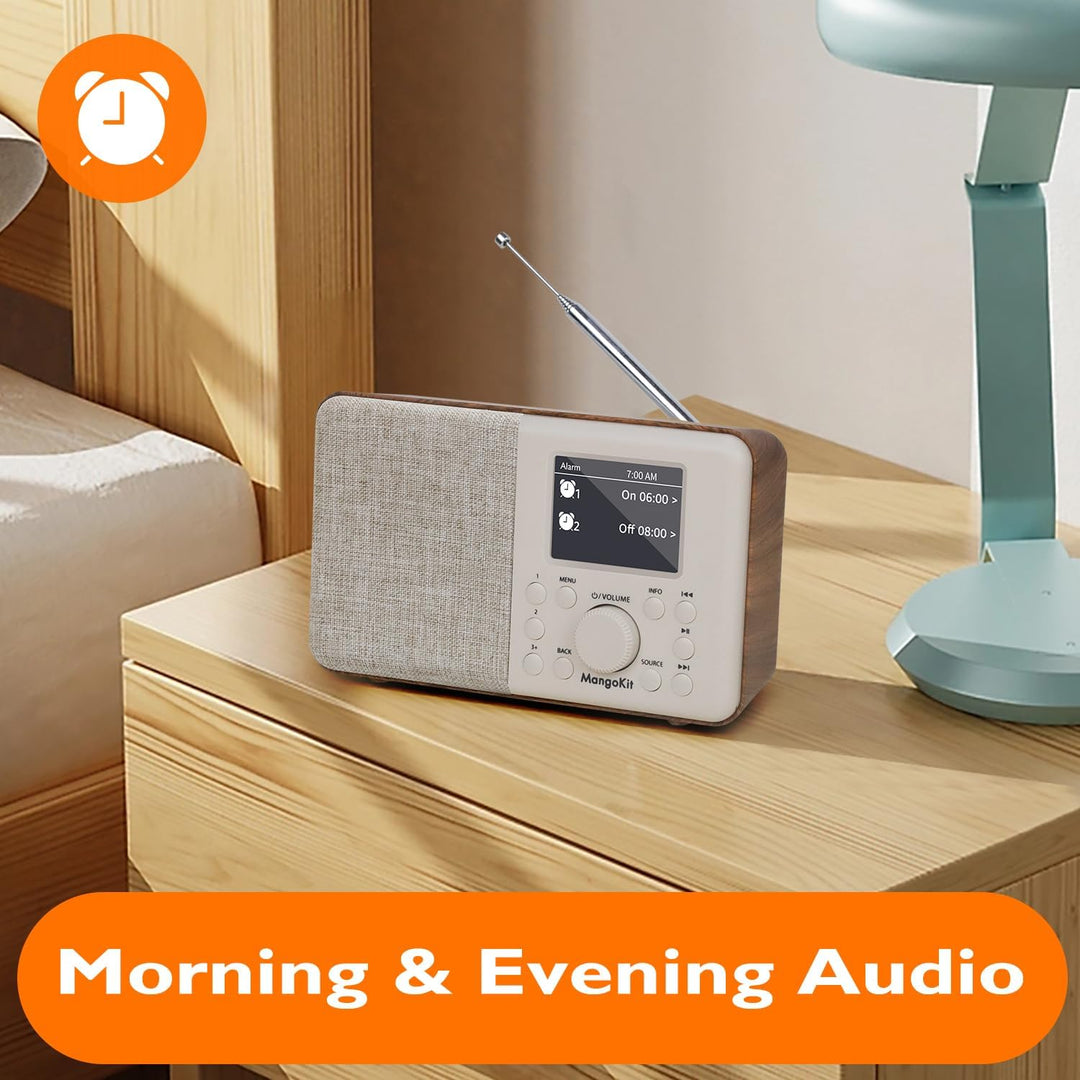 MD3 DAB/DAB+ Digitalradio mit 2.4'' Farbdisplay, UKW Digital Radio,Dab Radio mit Bluetooth 5.3 Tragb