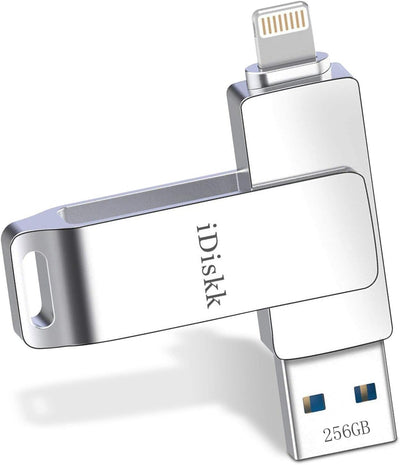 iDiskk 256 GB MFi-zertifizierter Fotostick für iPhone, USB-Stick für iPad mit Lightning Memory Stick
