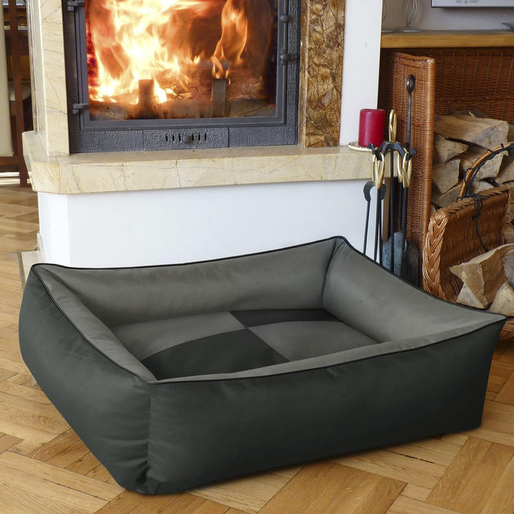 BedDog Hundebett 2in1 MAXQ, Hundekissen mit abziehbaren waschbaren Bezug, Hundekorb, Hundesofa, für