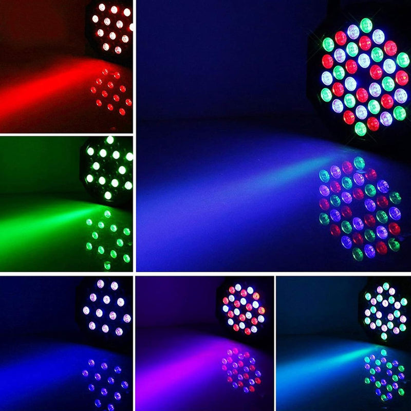 DELIBANG RGB LED Par Scheinwerfer, 4PCS 36 LED Strahler DMX512 mit Fernbedienung und Sound-Aktivieru