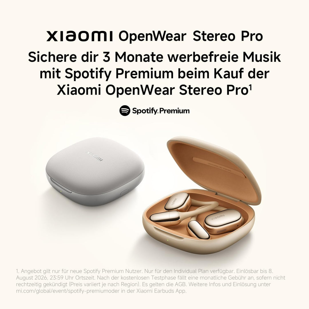 XIAOMI OpenWear Stereo Pro Gold, Open-Ear Kopfhörer, Ohrbügel Bluetooth Headset, Bequemer und Stabil