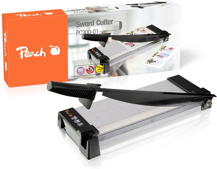 Peach Hebelschneider - für Homeoffice, Büro, Schule - bis A3 - bis 10 Blatt - Metallgehäuse - PC300-