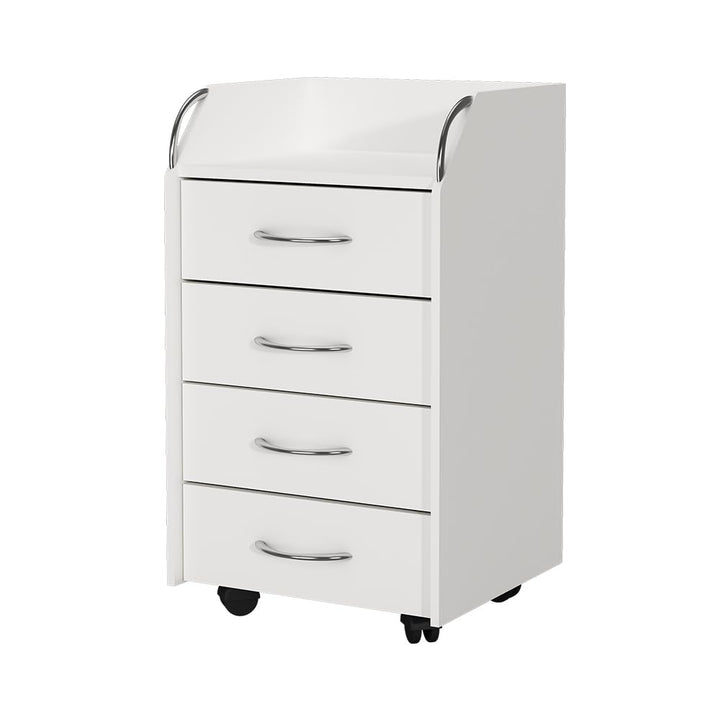 Vicco Rollcontainer Gwendolyn, Weiss, 40 x 36 cm mit 4 Schubladen