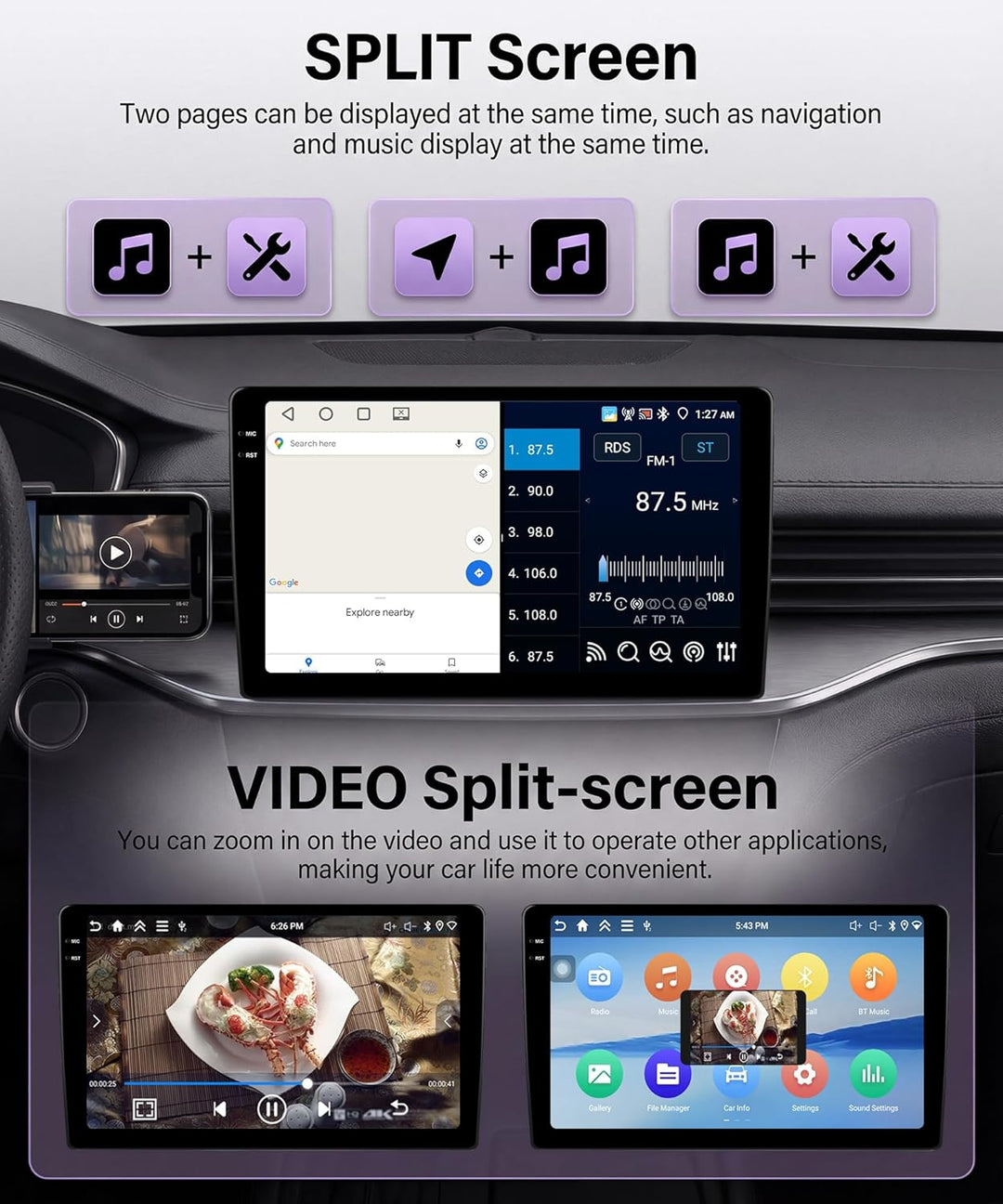 Rimoody 4G+64G Android Autoradio für VW Sagitar VW Jetta 2006-2010 Wireless Carplay Android Auto, 10