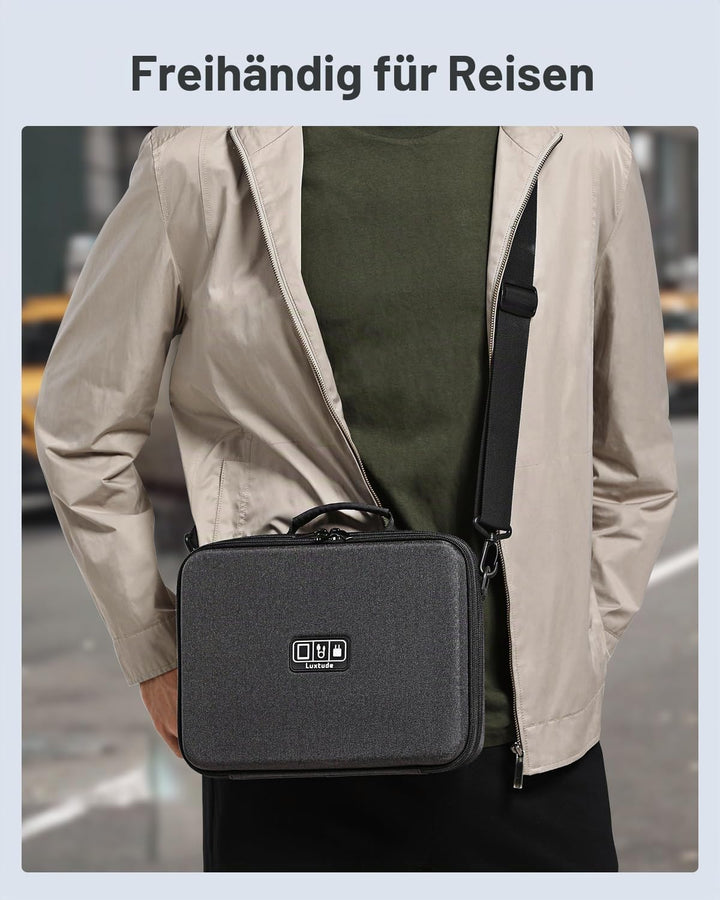 Luxtude Eva Kabeltasche Organizer, Gross Hartschale Elektronik Kabel Organizer Tasche Etui, Reise Ha