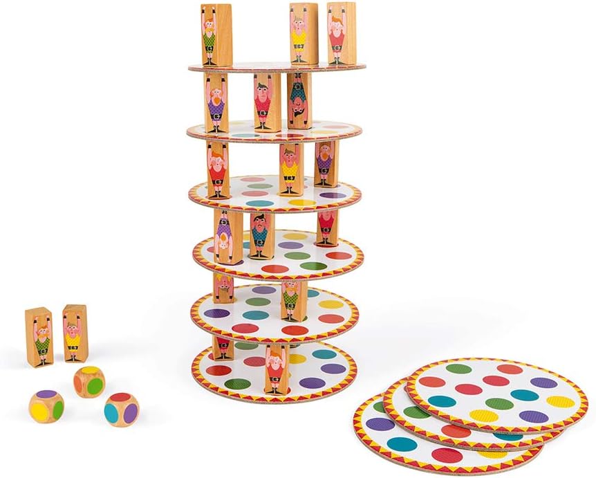 Janod - Acrobat' Geschicklichkeits- und Strategiespiel, Kinderbrettspiel, Konzentration und feinmoto