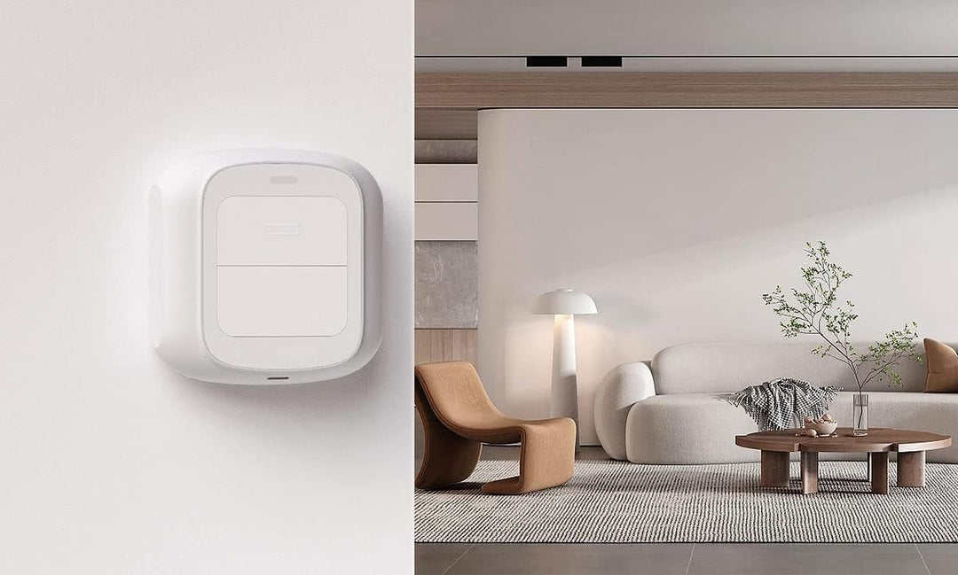 Luminea Home Control Szenario-Schalter: 4er-Set Smarte WLAN-Fernbedienung mit 2 Tasten, Licht & Szen