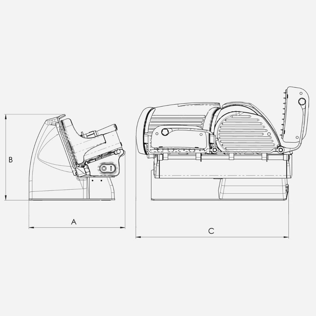 YesEatIs Berkel - Home Line 200 plus + Messer-Abnehmer (Rot)
