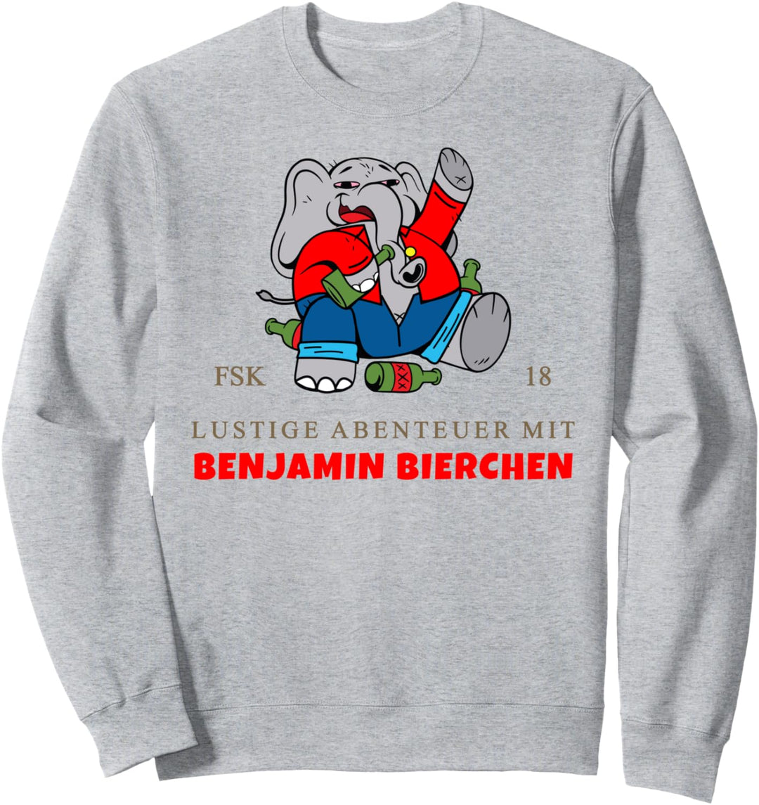 Benjamin Bierchen. bier, digga. bier. AM PM Beer Elefant Fun Sweatshirt