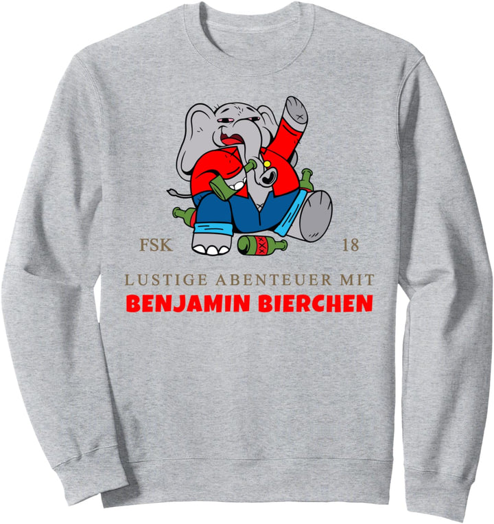 Benjamin Bierchen. bier, digga. bier. AM PM Beer Elefant Fun Sweatshirt