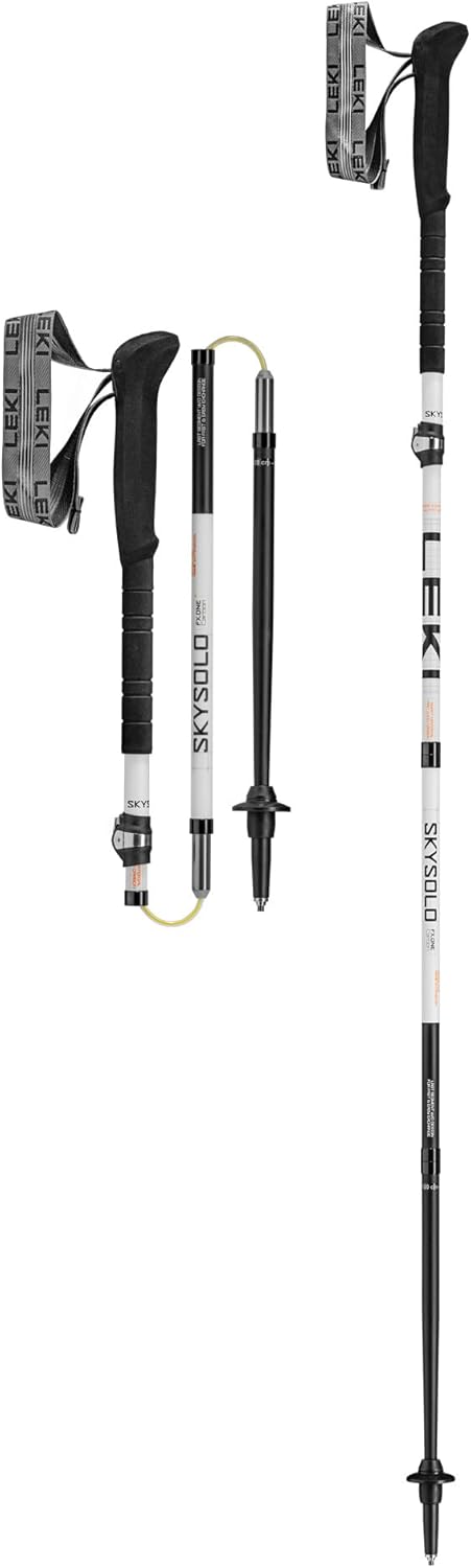 LEKI Skysolo FX.One Carbon Faltbare leichte Wanderstöcke für Thru-Hiking, schnelles Packen und Bergs