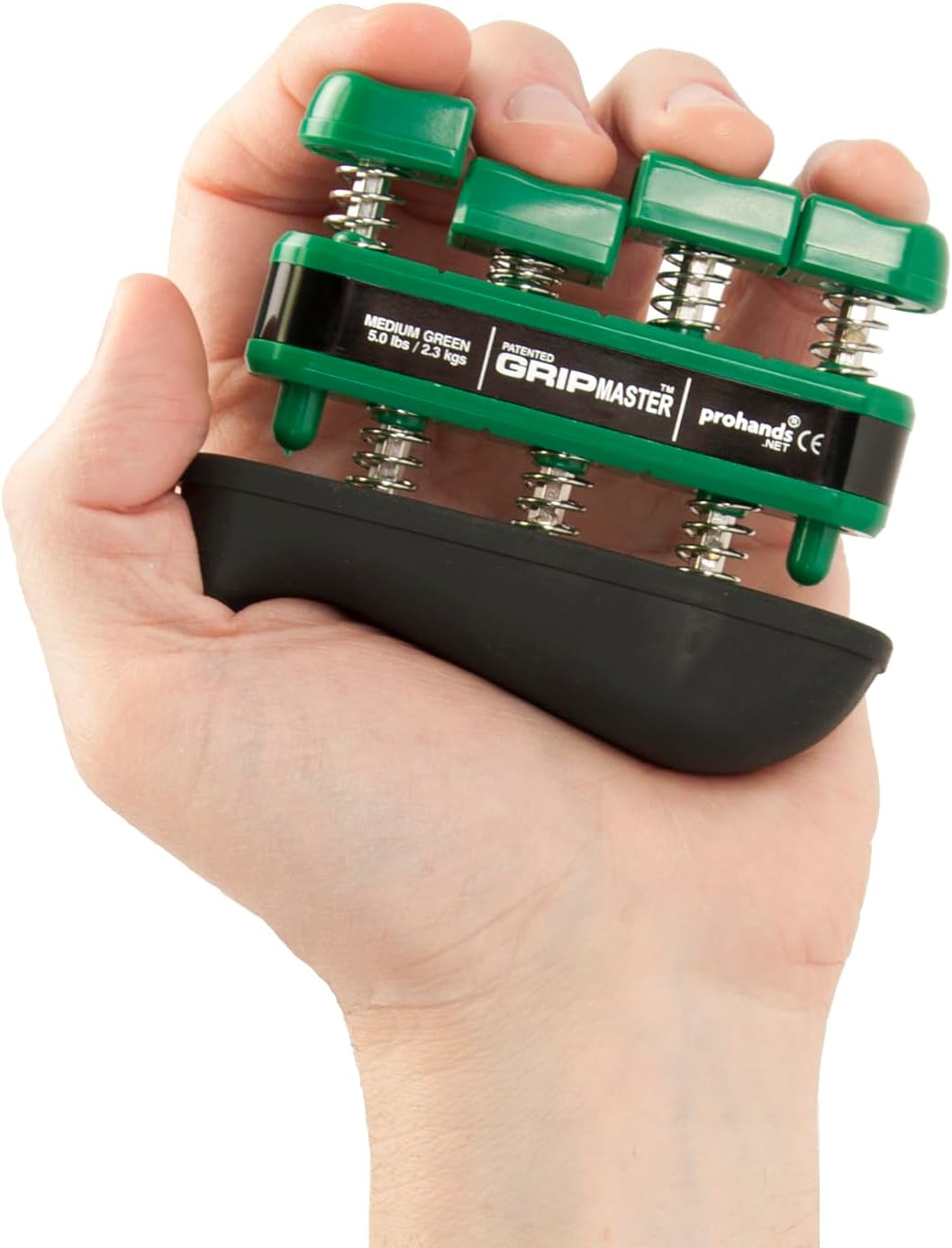 PROHANDS Gripmaster Handtrainer, Fingertrainer (Handgriffstärker), federbelastet, Finger-Kolben-Syst