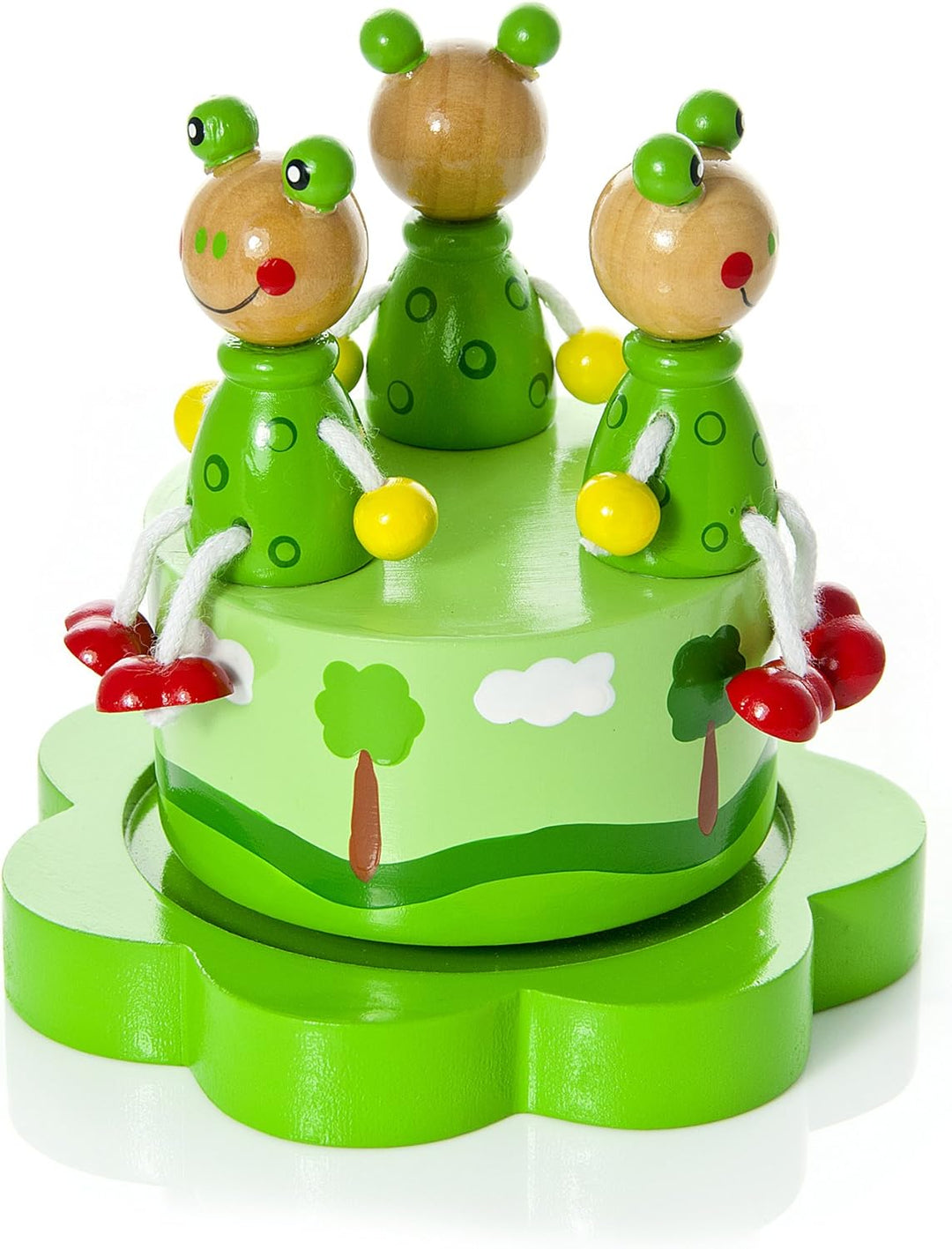 Mousehouse Gifts Baby oder Kinder Spieluhr Spieldose Holz mit Musik Grüne Frosch für Jungen und Mädc
