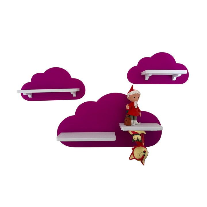 PsGreen 3er Wolken-Set Kompatibel/Passend für die Toniebox Toniefiguren (Violett), Violett