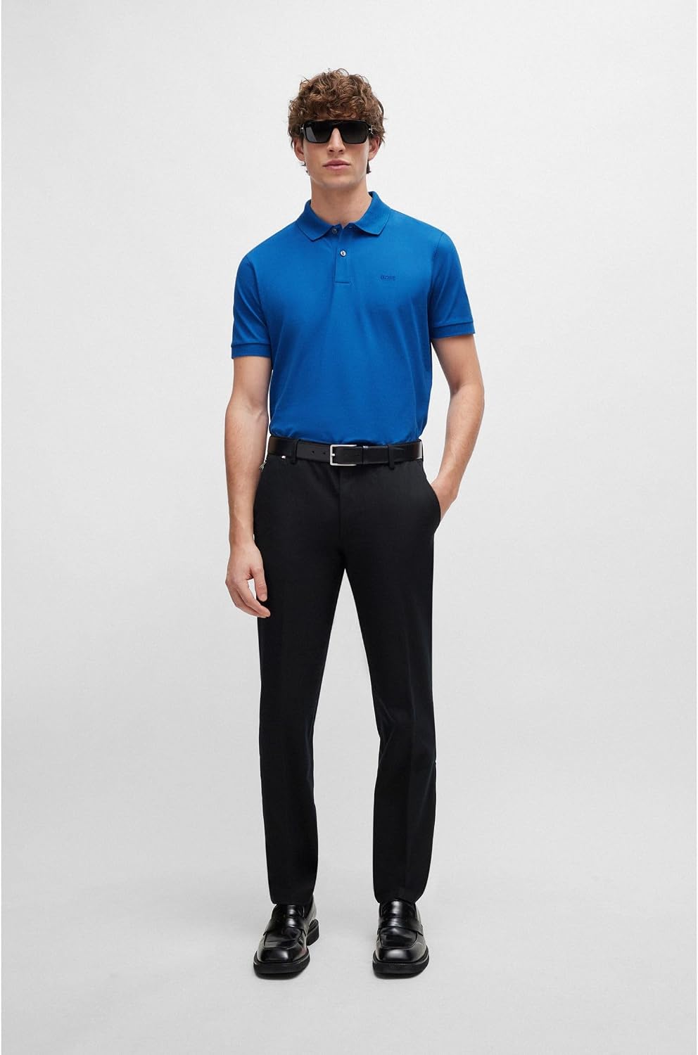 Pallas Poloshirt Aus Baumwoll-piqué Mit Logo-Details S Blau Neun, S Blau Neun