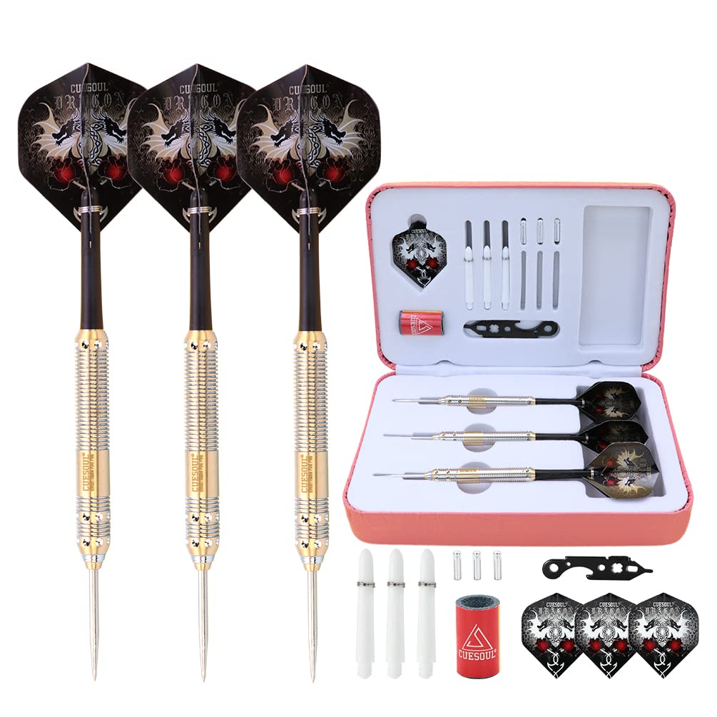 CUESOUL Dragon Deluxe Messing Steel Dartpfeile, 21 Gramm J2102 23 Gramm, J2102 23 Gramm
