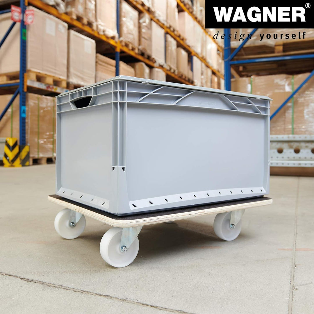 Wagner Transporthilfe MM 1113 I 59 x 49 x 13,5 cm - Tragkraft 400 kg - für schwer beladene Kisten &