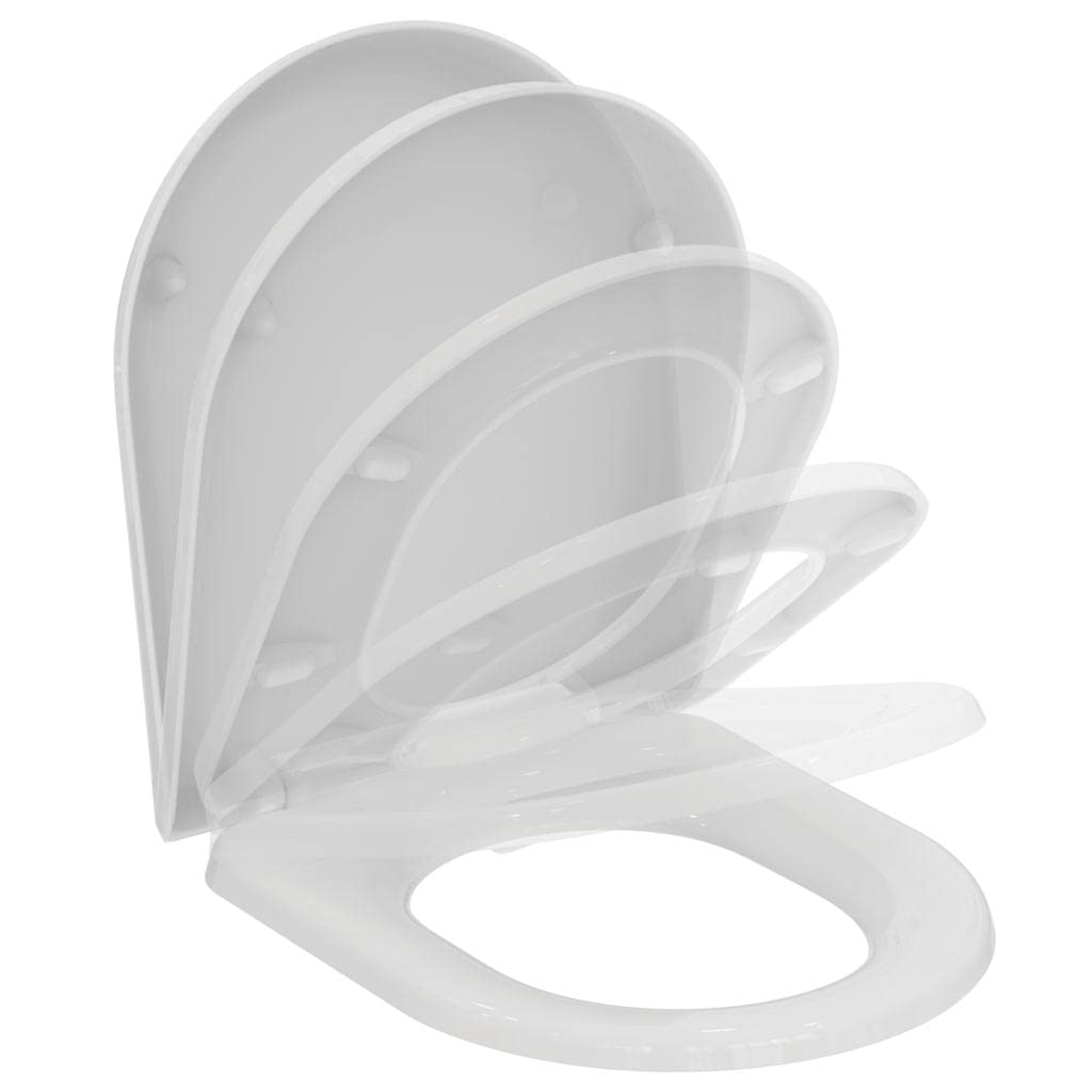 Ideal Standard UV09001 Original Exacto WC-Sitz mit Softclosing Exacto Weiss Wrapover|Gerundet|Soft c