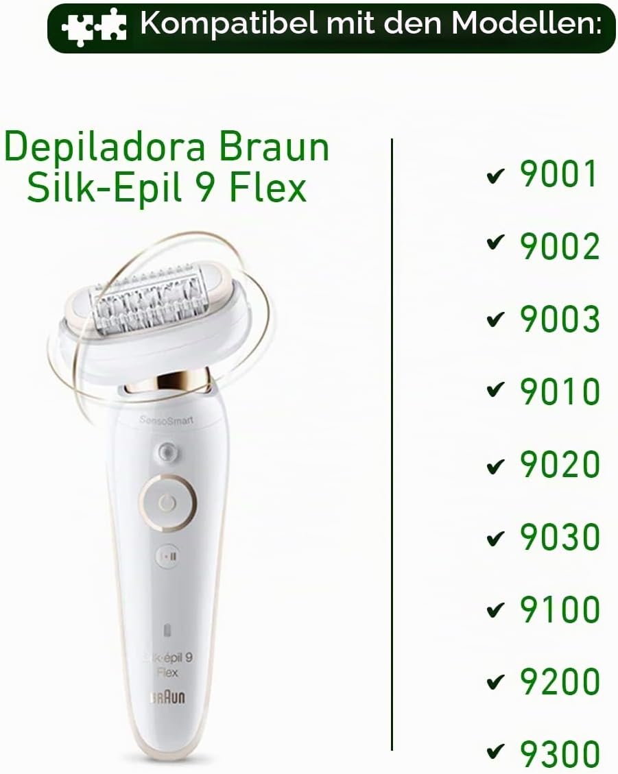 ELECTROTODO - Kopfstück für Epilierer Braun Silk Epil 9 Flex - 81719648 Epilierkopf, Epilierkopf