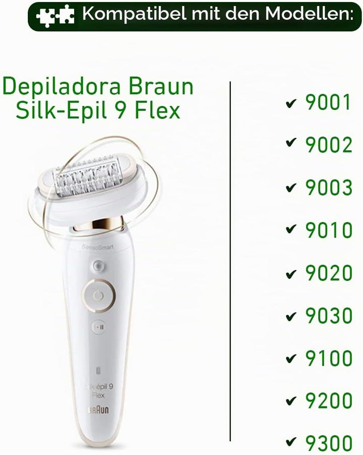ELECTROTODO - Kopfstück für Epilierer Braun Silk Epil 9 Flex - 81719648 Epilierkopf, Epilierkopf