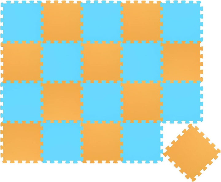LittleTom 18 Teile Spielmatte Baby ab Null - 30x30 Schaumstoff Puzzlematte Kinder Isomatte Baby Spie