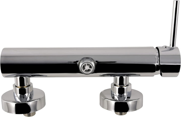 aquaSu Brausearmatur Lago 2.0 in chrom mit Wasserspar-Funktion, Einhebelmischer für Wanne mit Stickg