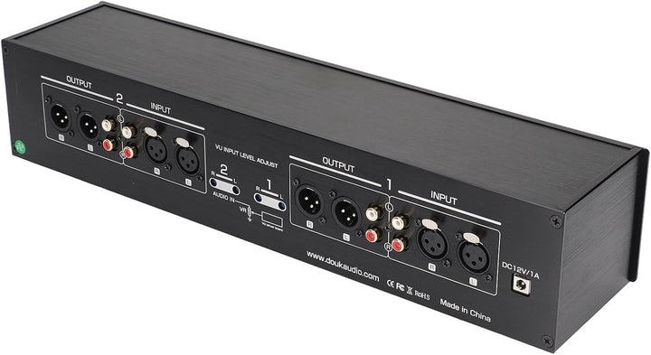 4 -Wege Vu Meter 3 Gain XLR Switcher Ein Soundindikator 100? 240 V US -Stecker TOR 100? 240V US Stec