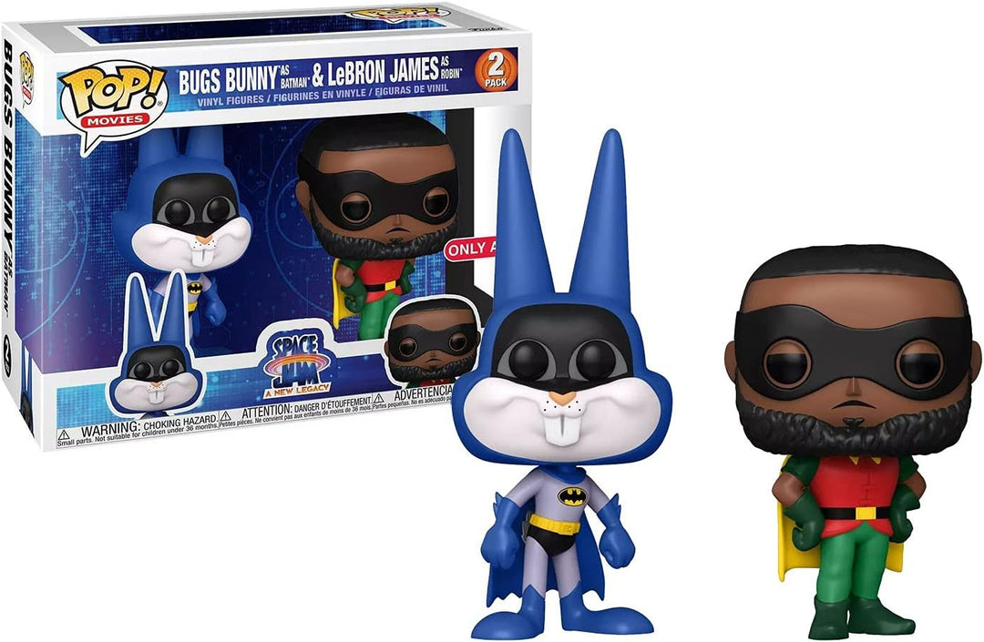 Funko! Pop – 2 Pack Exclusive Space Jam 2 – Bugs as Batman & Lebron James