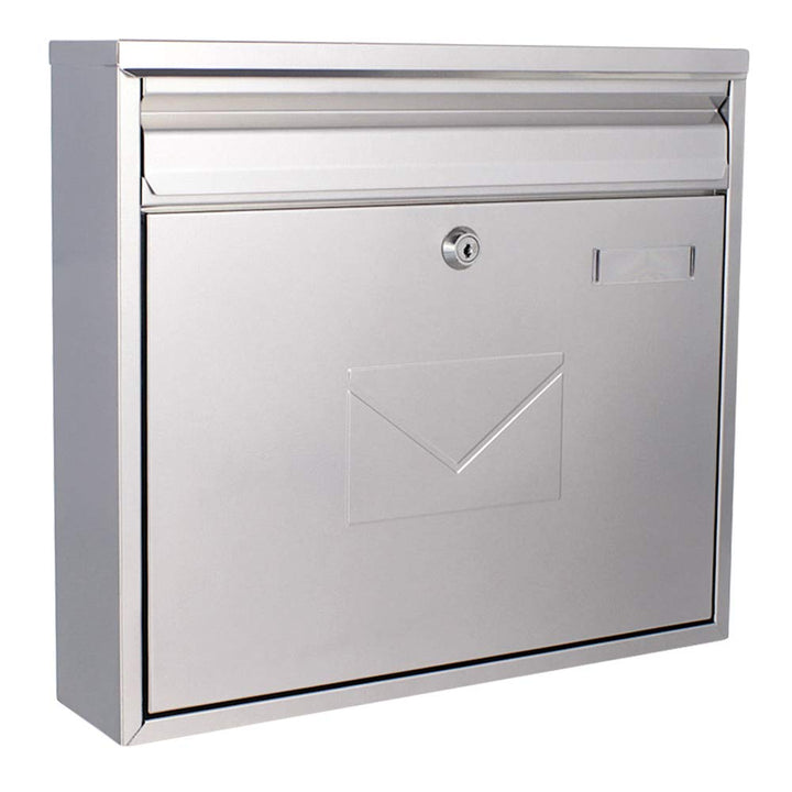 Rottner Briefkasten Teramo, Zylinderschloss mit 2 Schlüssel, Stahl, BxH 360x320 mm, Befestigungsmate