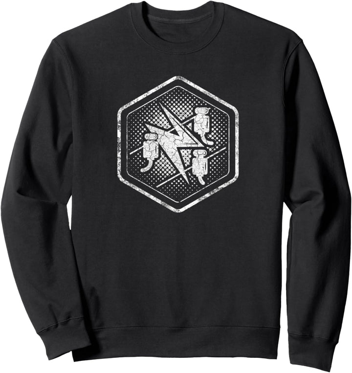 Elektriker Zunftzeichen - traditionelles Sechseck Wappen Sweatshirt