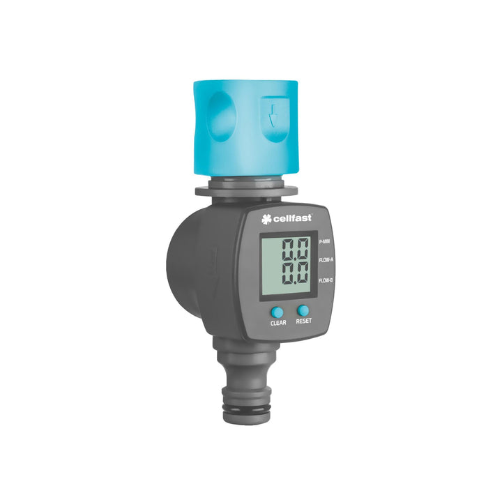 Cellfast Ideal 52-098 Wasserdurchflussmesser,Wassermengenzahler, Wasserzähler - Präzise Kontrolle un