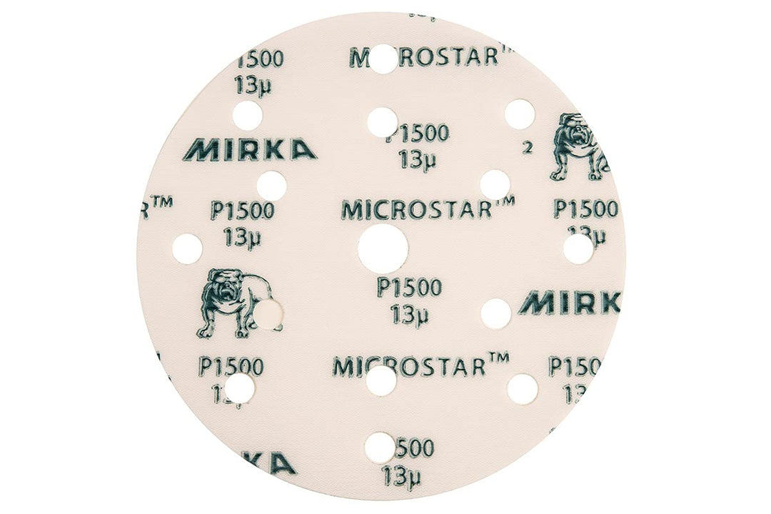 Mirka 2975467 FM61105093 Microstar 150 mm Klettverschluss 15 Löcher P1200