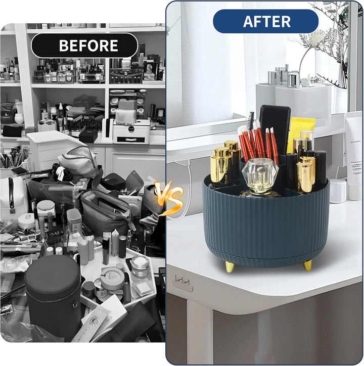 2 Stück Kosmetik Make Up Organizer, 360°Drehbarer Pinsel Organizer,Kosmetikregal Kosmetik Organizers