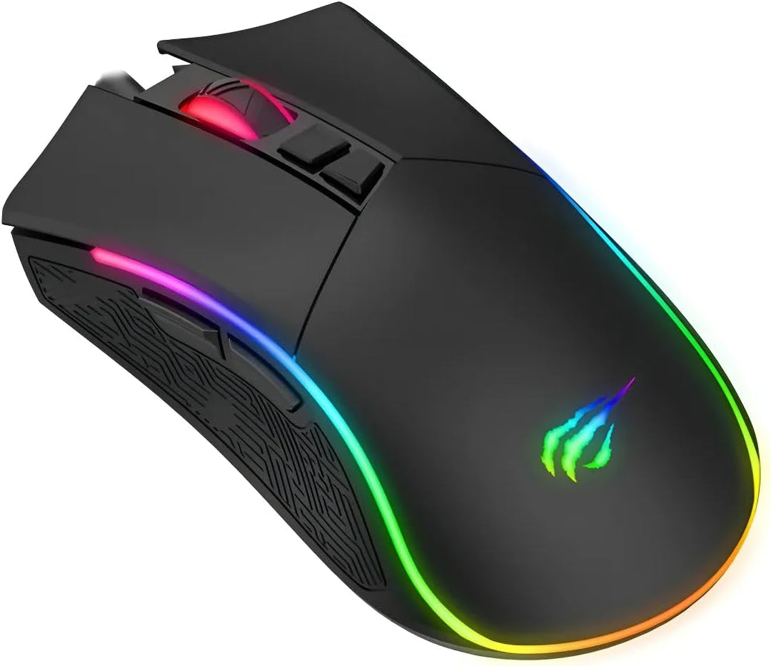 havit Gaming Maus mit Kabel - Computer Maus [mit USB Kabel und LED-Switch-Button] - Gaming Mouse [mi