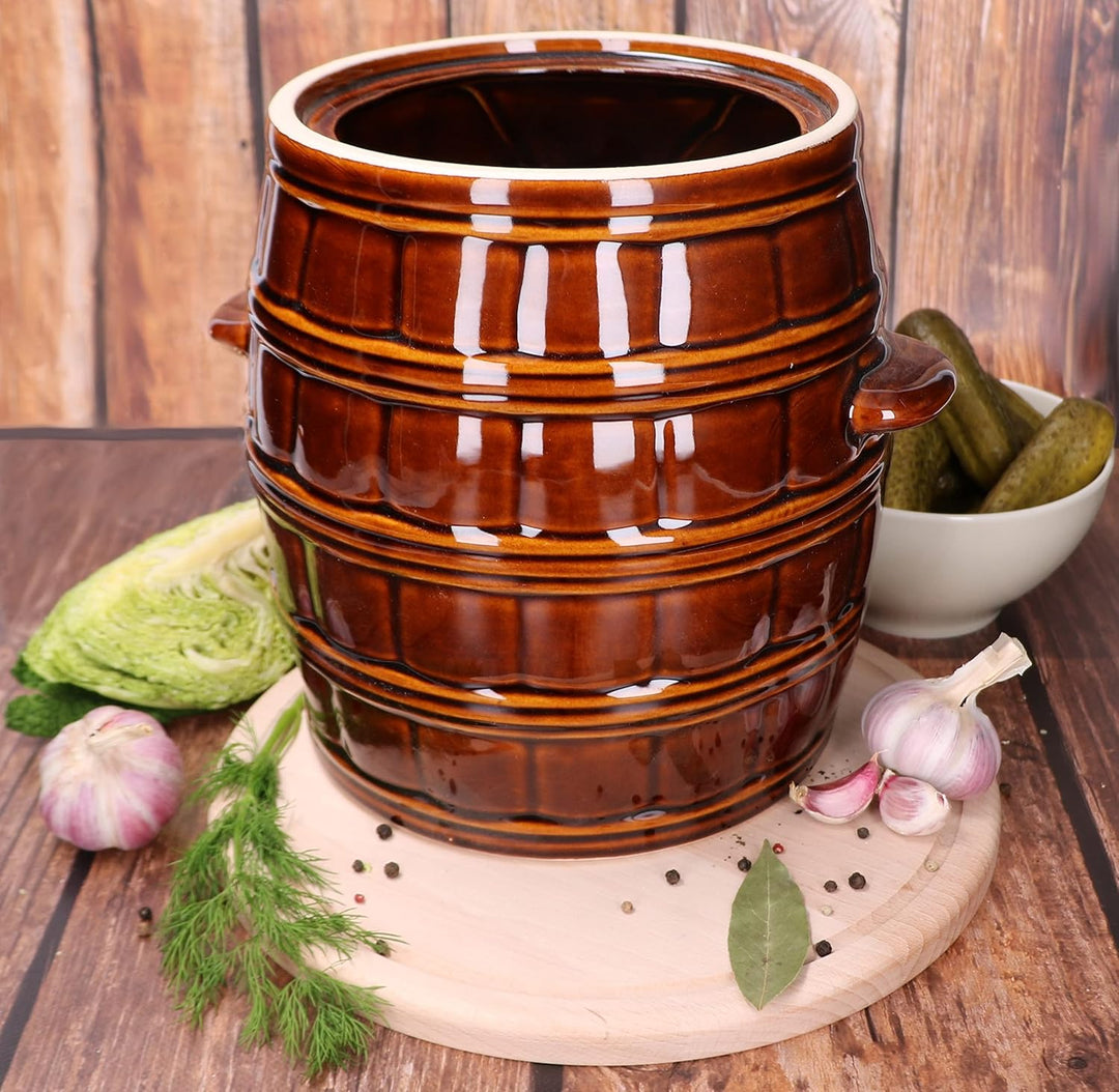 KOTARBAU® Keramiktopf 8 L Steinguttopf Sauerkrauttopf zum Einlegen von Speisen, 8 L