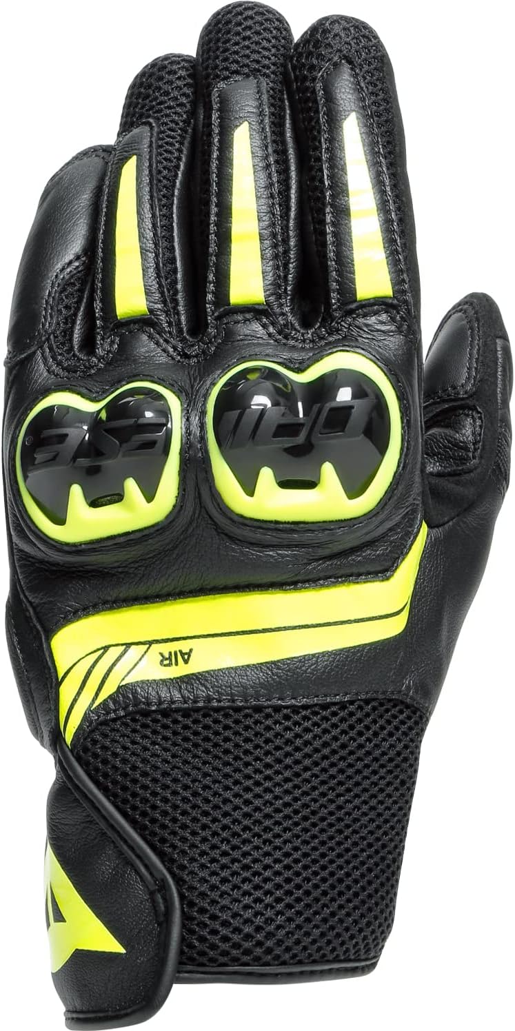 Dainese Motorradhandschuhe kurz Motorrad Handschuh Mig 3 Handschuh kurz Neongelb S, Unisex, Sportler