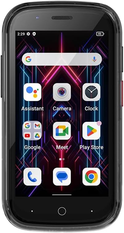 Unihertz Jelly Star (Schwarz) – Kleinstes 4G-Smartphone mit LED-Licht und 3-Zoll-Display, Android 13