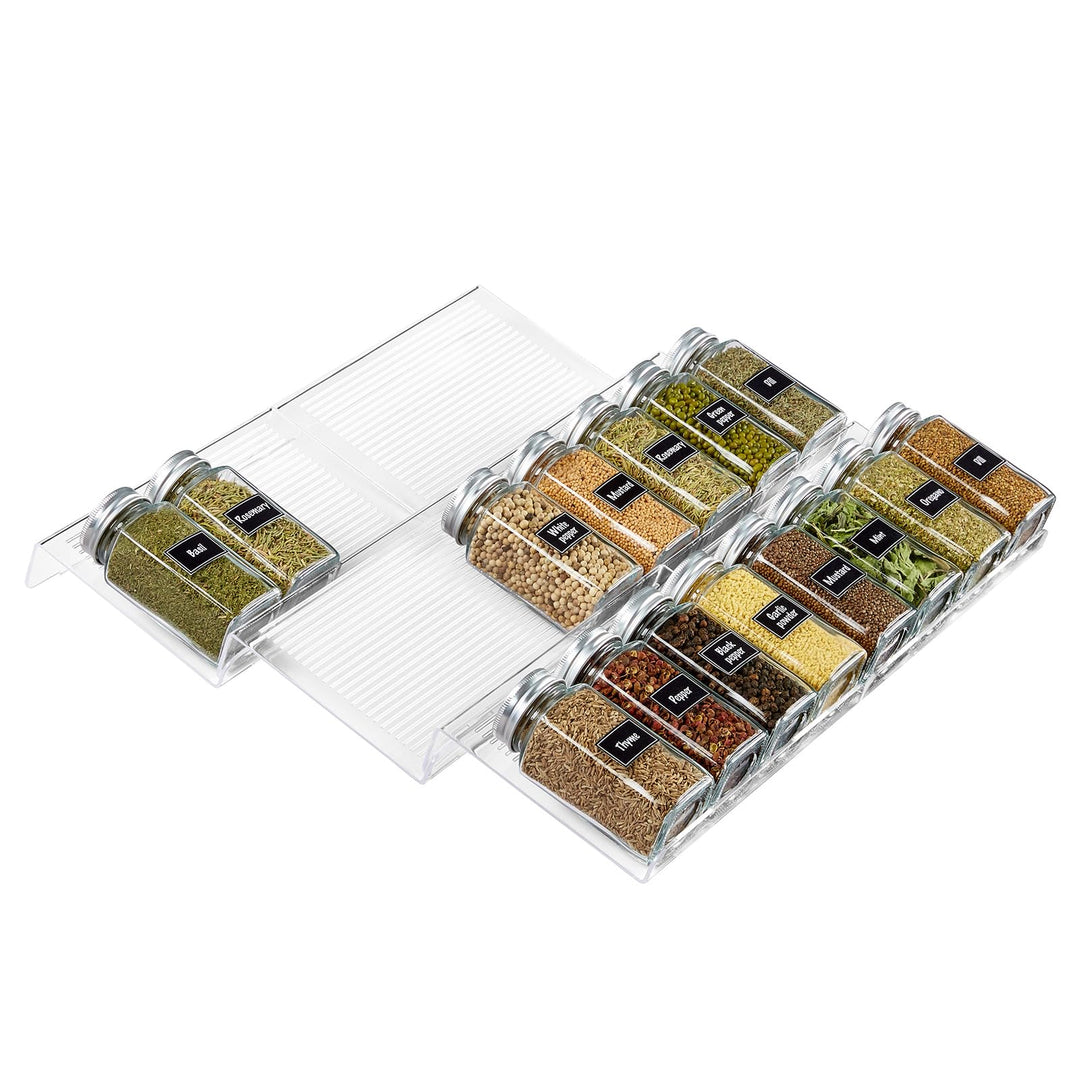 Lifewit Gewürz Organizer Schublade, 6 Stück Abnehmbares Gewürzregal Schublade Breite 20 bis 40 cm, 3