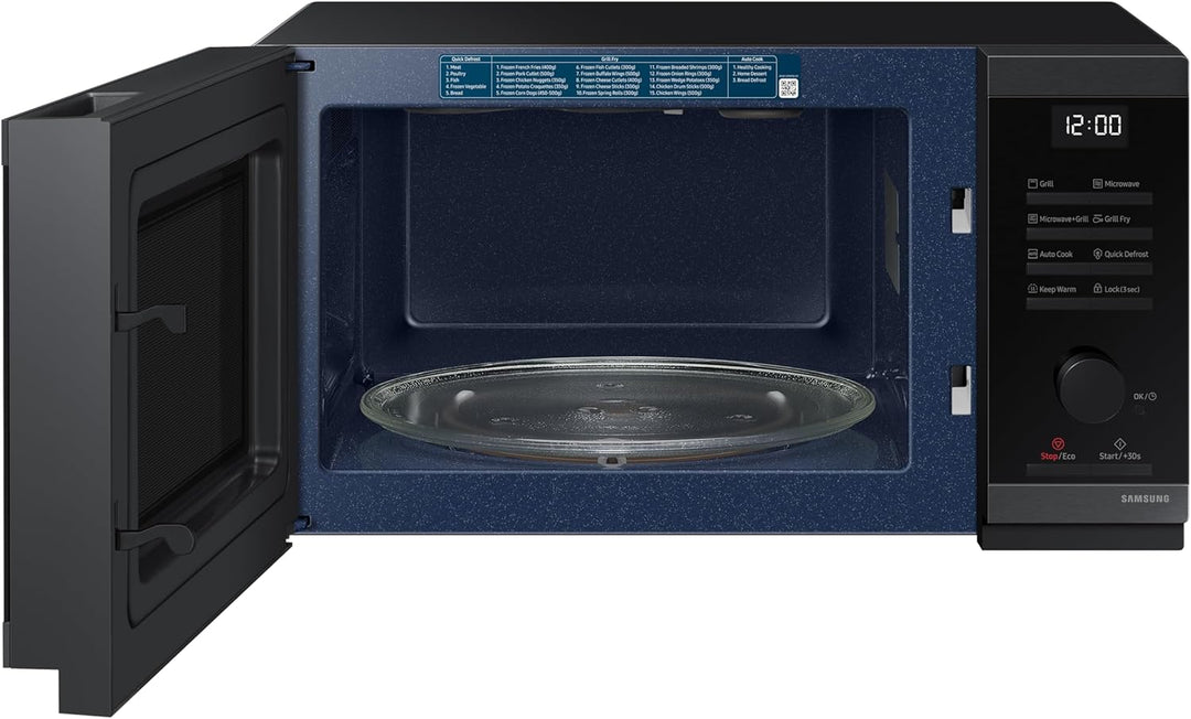 Samsung MG23DG4524CGE1 Mikrowellenherd, 23 l, 800 W, Schwarz, Touchscreen + Zifferblatt, ECO-Modus