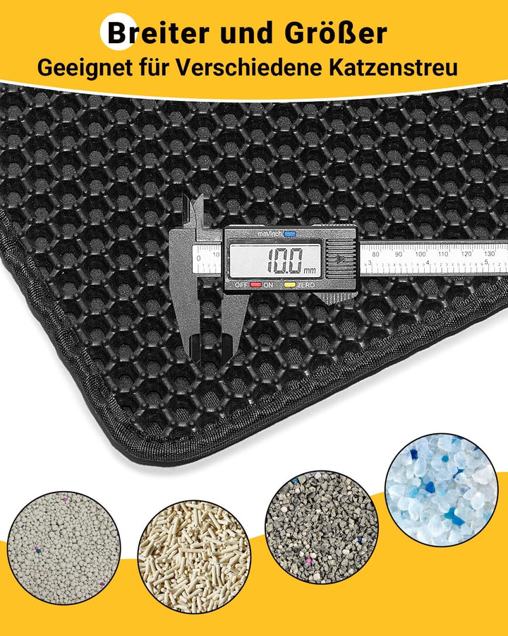 Ycozy Extra Grosse Katzenklo Matte 90 X 60 cm Katzenstreu Matte für Mehrere Katzentoiletten Grosse W