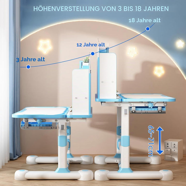 Kinder-Schreibtisch- und Stuhl-Set, Kinderschreibtische, Jungen-Mädchen-Schreibtisch für Kinderzimme