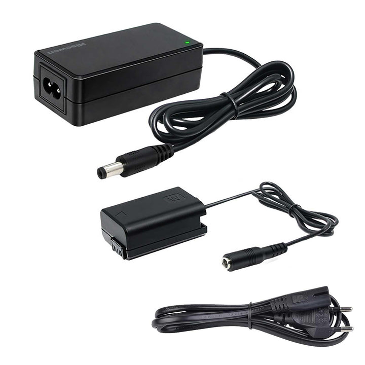Hisewen AC-PW20 Netzteil NP-FW50 Dummy Akku für Sony Alpha ZV-E10 A6000 A6100 A6300 A6400 A6500 A500