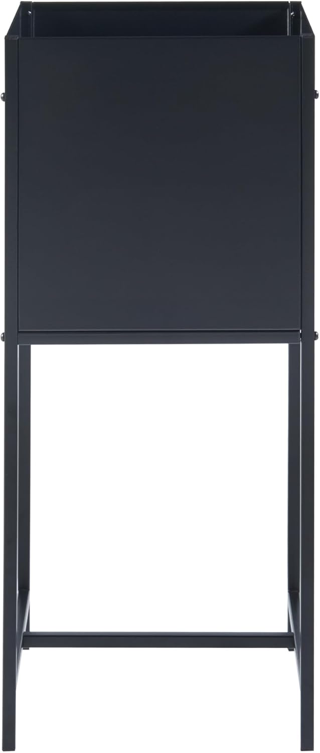 [en.casa] Blumenständer Porsgrunn Pflanzenständer mit Blumenkasten 70 x 30 x 30 cm Metall Schwarz Bl