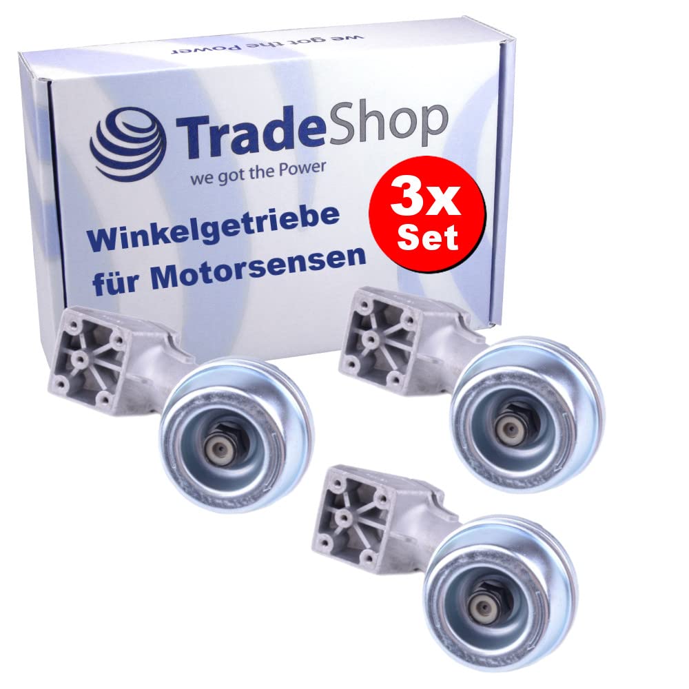 3x Trade-Shop Getriebekopf/Winkelgetriebe/Trimmerkopf kompatibel mit Stihl FS44 FS55 FS65 FS72 FS74