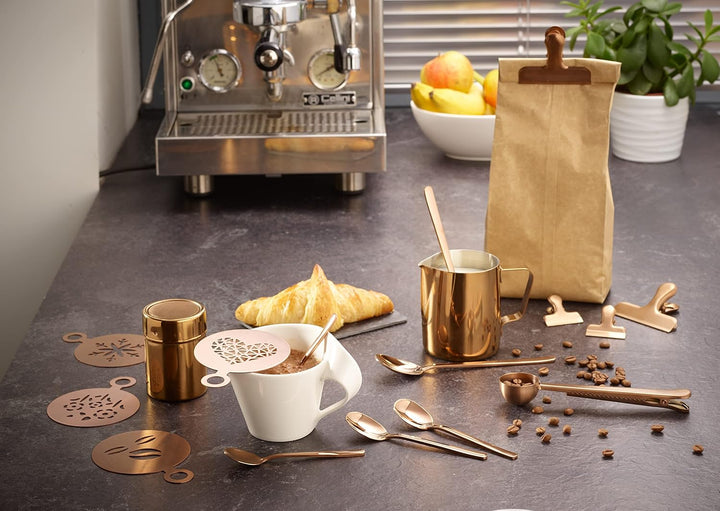 ECHTWERK Kaffeezubehör-Set, 23-tlg, Milchschaumkännchen 350 ml, Kakaostreuer, 4x Espresso-, 4x Cappu