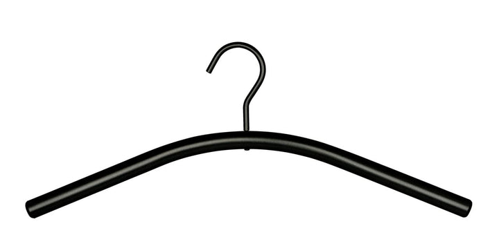 WENKO Schwarz, Kleiderbügel Noa, Garderobenbügel, pulverbeschichtetes Metall, 44,5 x 17,5 x 2 cm, 64