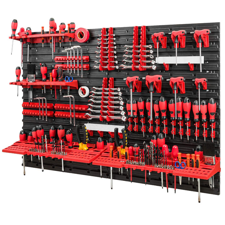 PAFEN Werkzeugwand -1152 x 780 mm - Set 58 Werkzeughaltern mit Lochwand Lagersystem Warkzeuglochwand