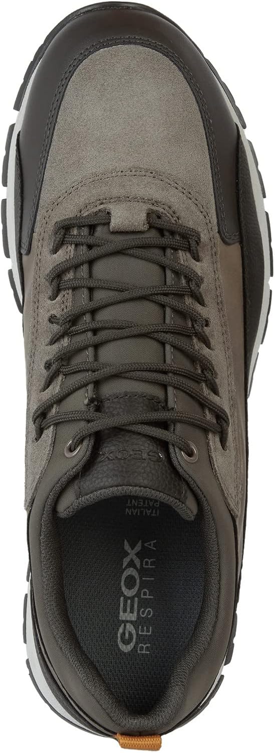 Geox Herren U Delray B ABX BSneaker 39 EU Dk Coffee Dove Grey, 39 EU Dk Coffee Dove Grey